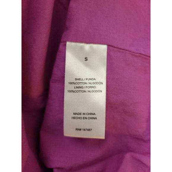 Draper James purple cotton eyelet v-neck short sleeve shirt - small - Picture 5 of 5